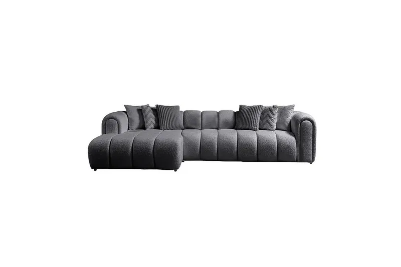 Varrel Soffa med Divan 3-sits - Mörkgrå - Möbler - Soffa - Divansoffor & schäslongsoffa