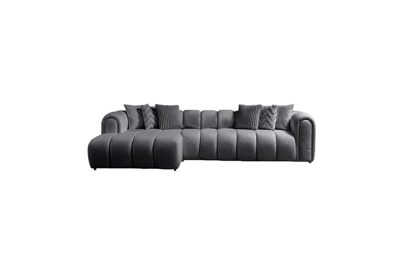 Varrel Soffa med Divan 3-sits - Mörkgrå - Möbler - Soffa - Divansoffor & schäslongsoffa