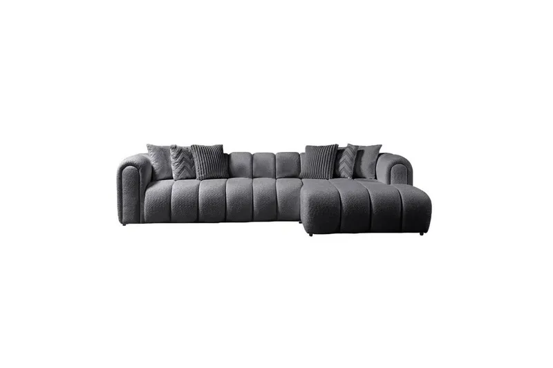 Varrel Soffa med Divan 3-sits - Mörkgrå - Möbler - Soffa - Divansoffor & schäslongsoffa