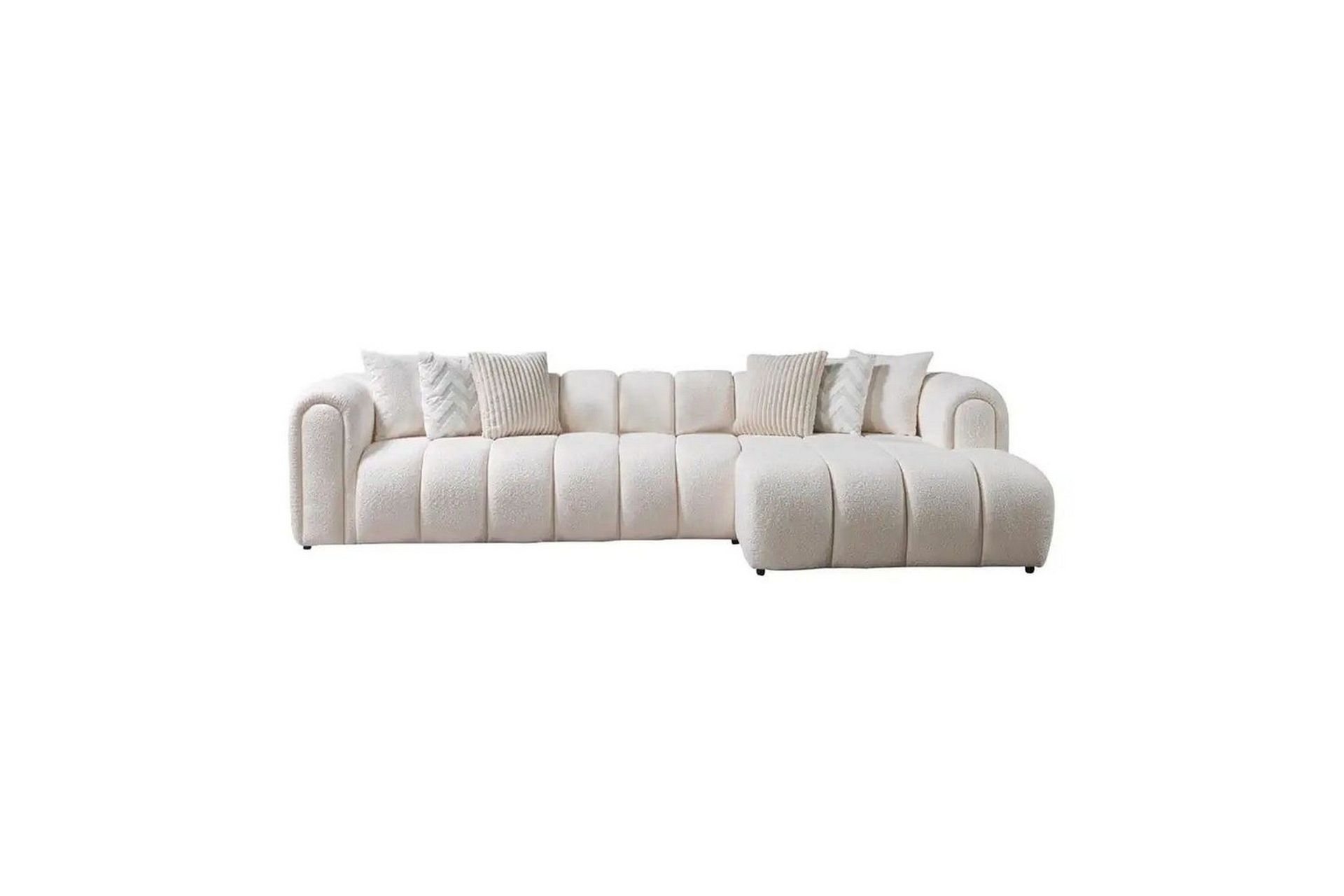 Varrel Rompi Varrel Soffa med Divan 3-sits Vit - Möbler - Trademax