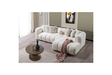 Varrel Soffa med Divan 3-sits - Vit - Möbler - Soffa - Divansoffor & schäslongsoffa