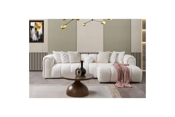 Varrel Soffa med Divan 3-sits - Vit - Möbler - Soffa - Divansoffor & schäslongsoffa