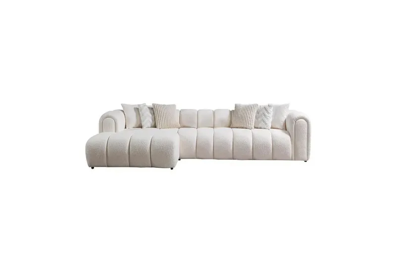 Varrel Soffa med Divan 3-sits - Vit - Möbler - Soffa - Divansoffor & schäslongsoffa