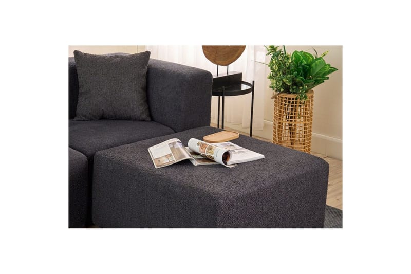 Veyno Soffa med Divan 3-sits - Antracit - Möbler - Soffa - Divansoffor & schäslongsoffa