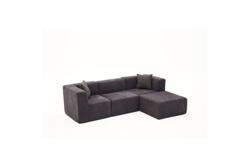 Veyno Soffa med Divan 3-sits - Antracit - Möbler - Soffa - Divansoffor & schäslongsoffa