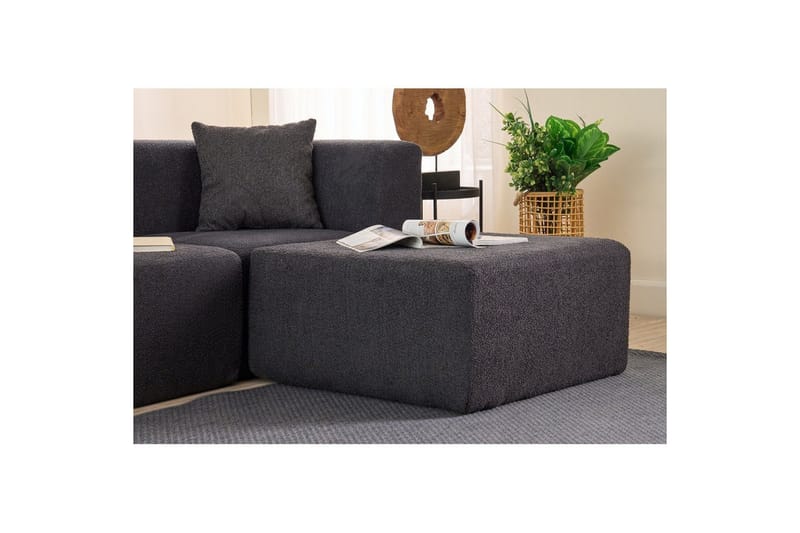Veyno Soffa med Divan 3-sits - Antracit - Möbler - Soffa - Divansoffor & schäslongsoffa
