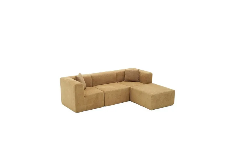 Veyno Soffa med Divan 3-sits, Brun