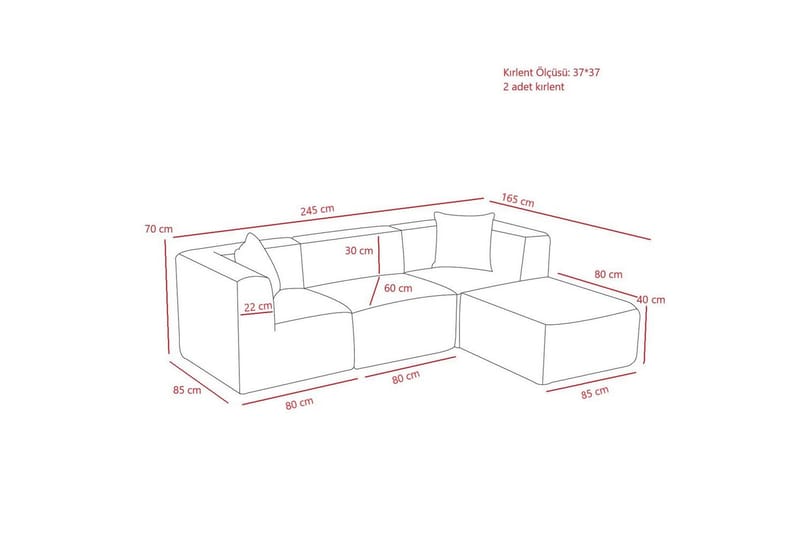 Veyno Soffa med Divan 3-sits - Cream - Möbler - Soffa - Divansoffor & schäslongsoffa