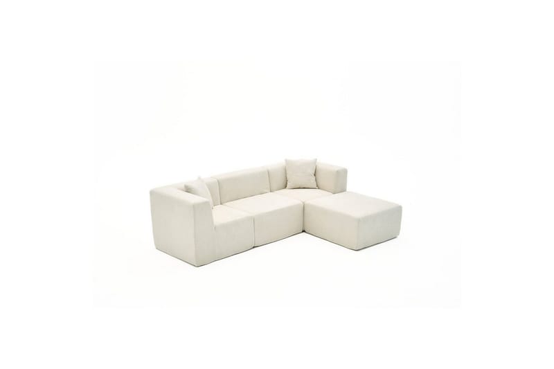 Veyno Soffa med Divan 3-sits - Cream - Möbler - Soffa - Divansoffor & schäslongsoffa