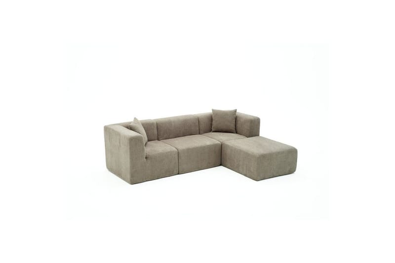 Veyno Soffa med Divan 3-sits - Grå - Möbler - Soffa - Divansoffor & schäslongsoffa