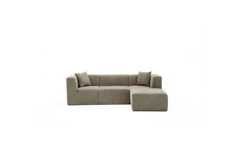 Veyno Soffa med Divan 3-sits - Grå - Möbler - Soffa - Divansoffor & schäslongsoffa