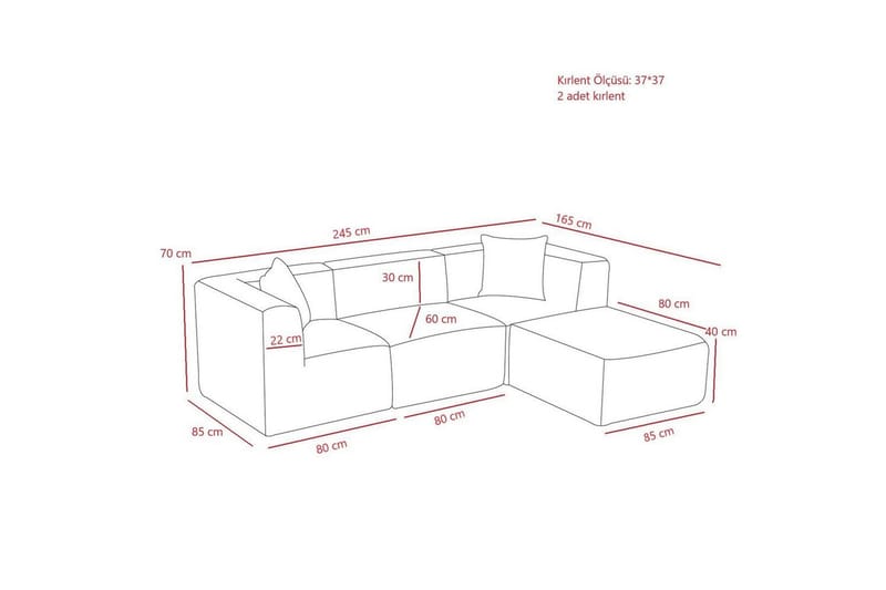 Veyno Soffa med Divan 3-sits - Grön - Möbler - Soffa - Divansoffor & schäslongsoffa
