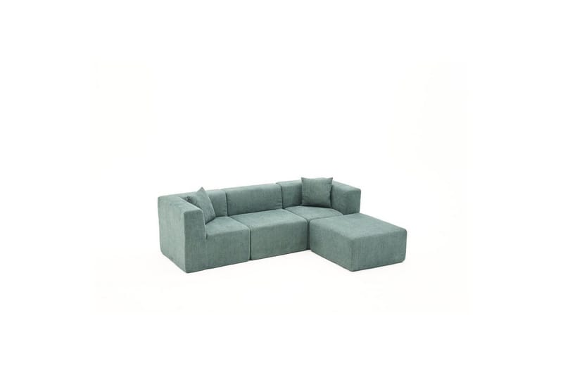 Veyno Soffa med Divan 3-sits - Grön - Möbler - Soffa - Divansoffor & schäslongsoffa