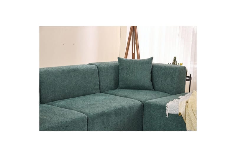 Veyno Soffa med Divan 3-sits - Grön - Möbler - Soffa - Divansoffor & schäslongsoffa