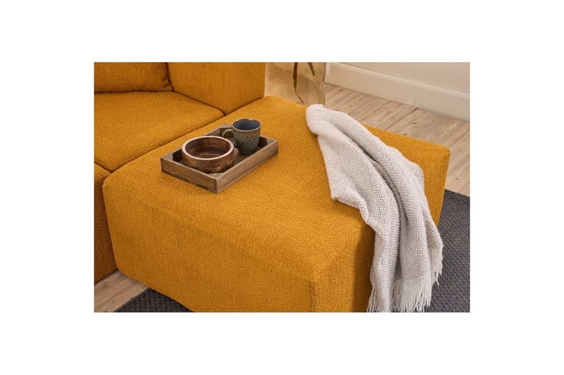 Veyno Soffa med Divan 3-sits - Orange - Möbler - Soffa - Divansoffor & schäslongsoffa