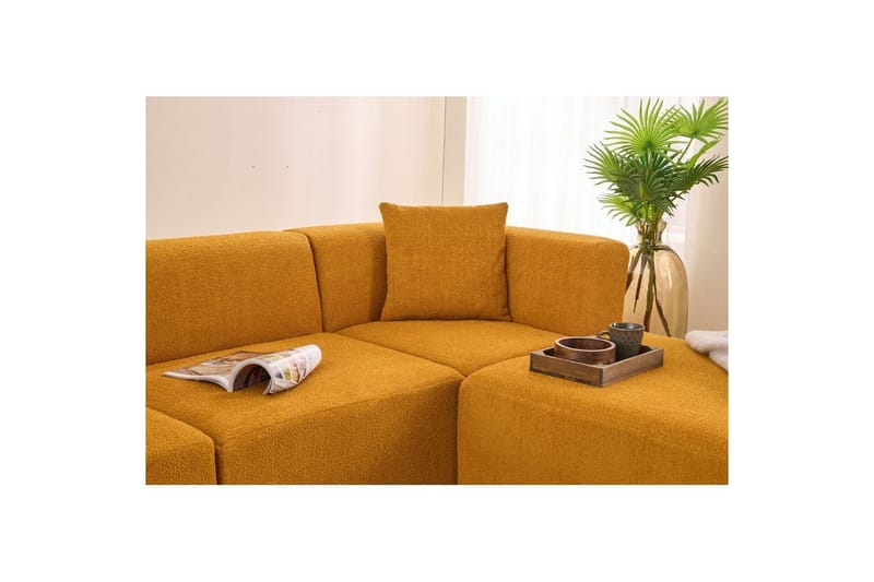 Veyno Soffa med Divan 3-sits - Orange - Möbler - Soffa - Divansoffor & schäslongsoffa