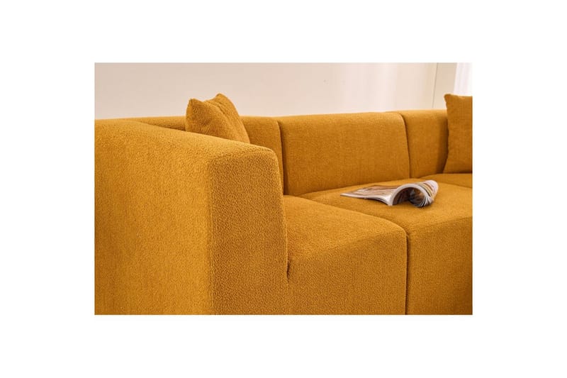 Veyno Soffa med Divan 3-sits - Orange - Möbler - Soffa - Divansoffor & schäslongsoffa