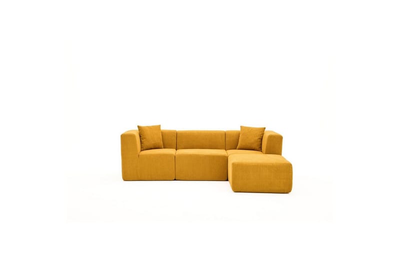 Veyno Soffa med Divan 3-sits - Orange - Möbler - Soffa - Divansoffor & schäslongsoffa