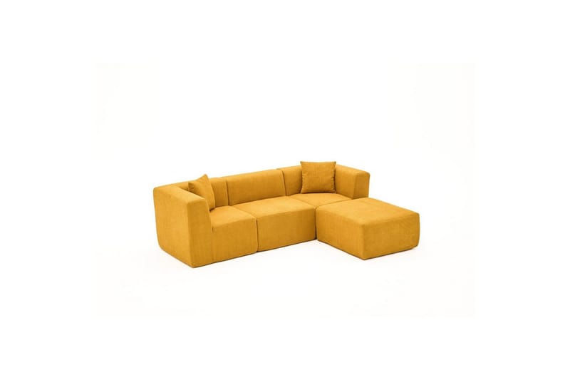 Veyno Soffa med Divan 3-sits - Orange - Möbler - Soffa - Divansoffor & schäslongsoffa