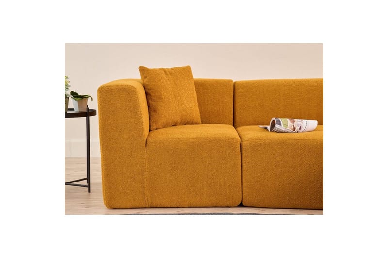 Veyno Soffa med Divan 3-sits - Orange - Möbler - Soffa - Divansoffor & schäslongsoffa