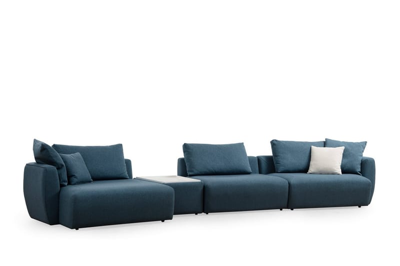 Viimse 3-sits Vänstervänd Divansoffa med Schäslong 425 cm i Tyg - Blå - Möbler - Soffa - Divansoffor & schäslongsoffa