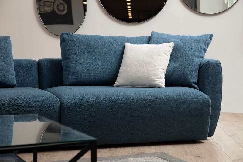 Viimse Soffa m. Divan 3-sits - Blå - Möbler - Soffa - Divansoffor & schäslongsoffa