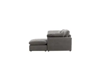 VIND Amalfi Vänstervänd L-formad Hörnsoffa med Divan 297 cm i Chenille - Mörkgrå - Möbler - Soffa - Divansoffor & schäslongsoffa