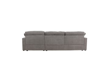 VIND Amalfi Vänstervänd L-formad Hörnsoffa med Divan 297 cm i Chenille - Mörkgrå - Möbler - Soffa - Divansoffor & schäslongsoffa