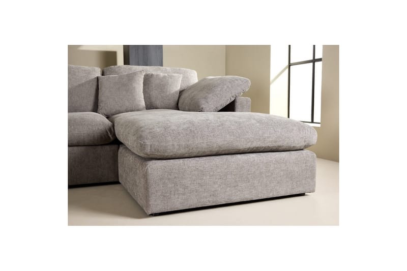 VIND Amalfi Vänstervänd L-formad Hörnsoffa med Divan 297 cm i Chenille - Mörkgrå - Möbler - Soffa - Divansoffor & schäslongsoffa