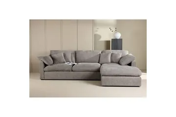 VIND Amalfi Vänstervänd L-formad Hörnsoffa med Divan 297 cm i Chenille - Mörkgrå - Möbler - Soffa - Divansoffor & schäslongsoffa