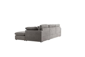 VIND Amalfi Vänstervänd L-formad Hörnsoffa med Divan 297 cm i Chenille - Mörkgrå - Möbler - Soffa - Divansoffor & schäslongsoffa