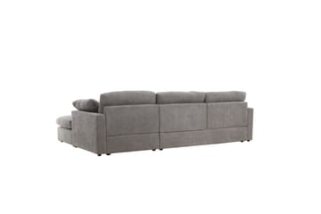 VIND Amalfi Vänstervänd L-formad Hörnsoffa med Divan 297 cm i Chenille - Mörkgrå - Möbler - Soffa - Divansoffor & schäslongsoffa