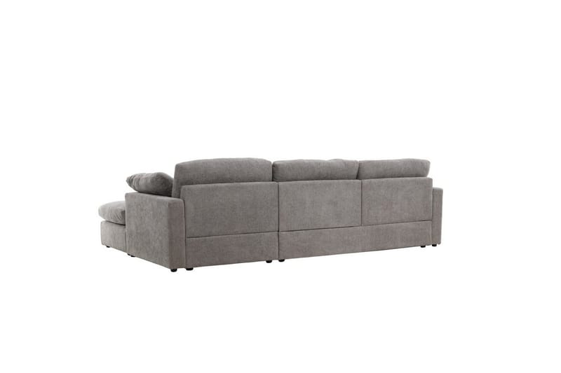 VIND Amalfi Vänstervänd L-formad Hörnsoffa med Divan 297 cm i Chenille - Mörkgrå - Möbler - Soffa - Divansoffor & schäslongsoffa
