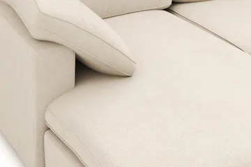 Visby 4-sits L-formad Djup Vändbar Soffa med Divan i Tyg - Beige - Möbler - Soffa - Divansoffor & schäslongsoffa