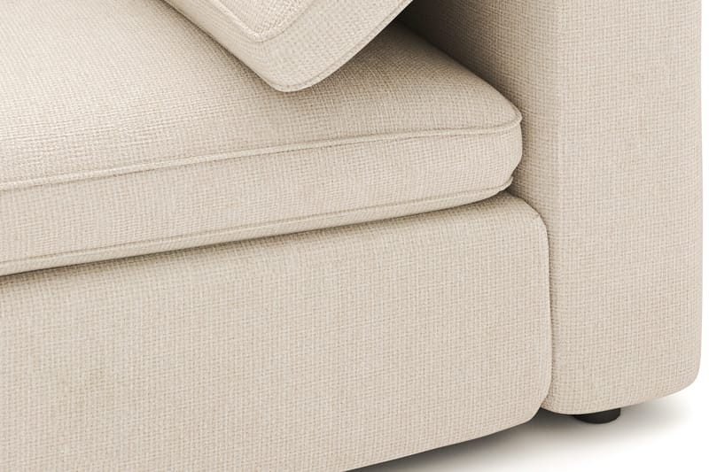 Visby 4-sits L-formad Djup Vändbar Soffa med Divan i Tyg - Beige - Möbler - Soffa - Divansoffor & schäslongsoffa