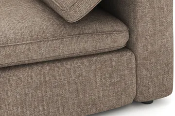 Visby 4-sits L-formad Djup Vändbar Soffa med Divan i Tyg - Brun - Möbler - Soffa - Divansoffor & schäslongsoffa