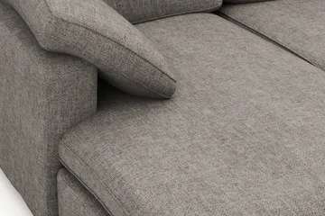 Visby 4-sits L-formad Djup Vändbar Soffa med Divan i Tyg - Grå - Möbler - Soffa - Divansoffor & schäslongsoffa