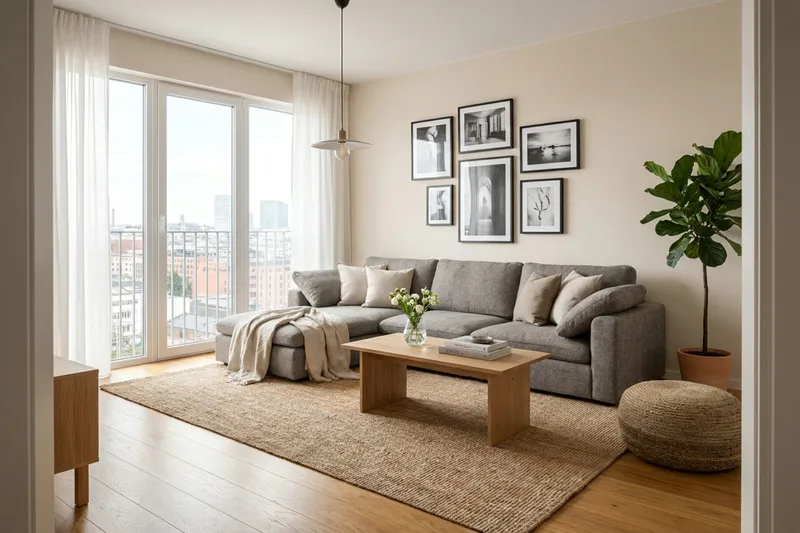 Visby 4-sits L-formad Djup Vändbar Soffa med Divan i Tyg - Grå - Möbler - Soffa - Divansoffor & schäslongsoffa