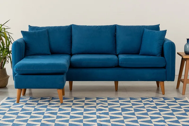 Wardenburg Divansoffa Vänster - Blå - Möbler - Soffa - Divansoffor & schäslongsoffa