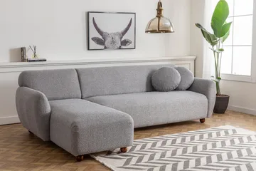 Whitecliffs Divansoffa 3-sits - Grå - Möbler - Soffa - Divansoffor & schäslongsoffa - 3 sits soffa med divan