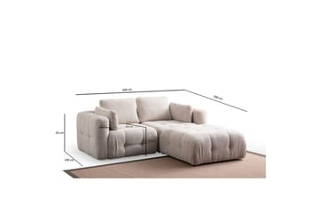 Yvara Soffa med Divan 2-sits - Beige - Möbler - Soffa - Modulsoffor - Komplett modulsoffa