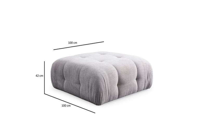 Yvara Soffa med Divan 2-sits - Ljusgrå - Möbler - Soffa - Modulsoffor - Komplett modulsoffa