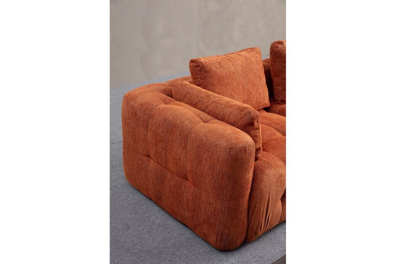 Yvara Soffa med Divan 2-sits - Orange - Möbler - Soffa - Divansoffor & schäslongsoffa