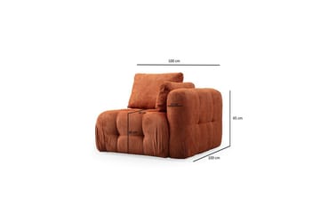 Yvara Soffa med Divan 2-sits - Orange - Möbler - Soffa - Modulsoffor - Komplett modulsoffa