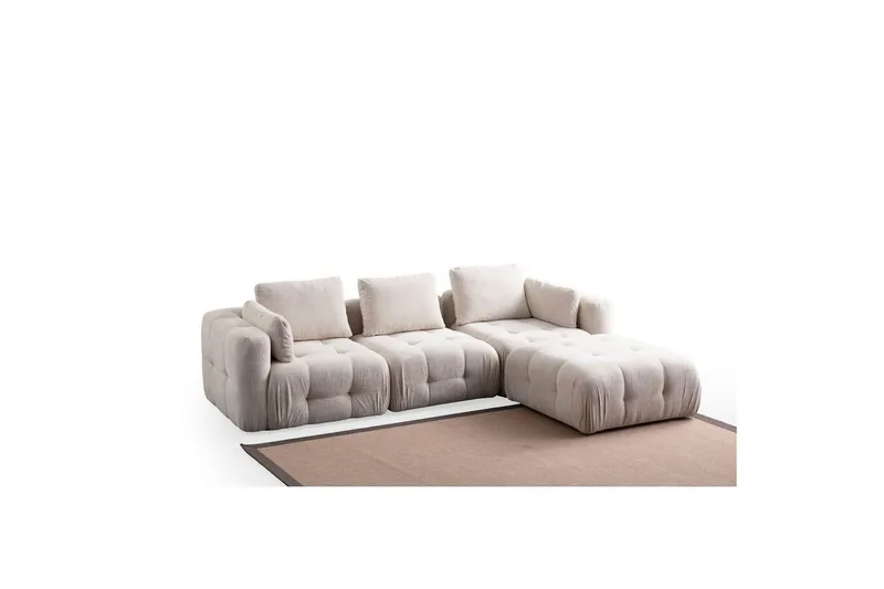 Yvara Soffa med Divan 4-sits - Beige - Möbler - Soffa - Divansoffor & schäslongsoffa