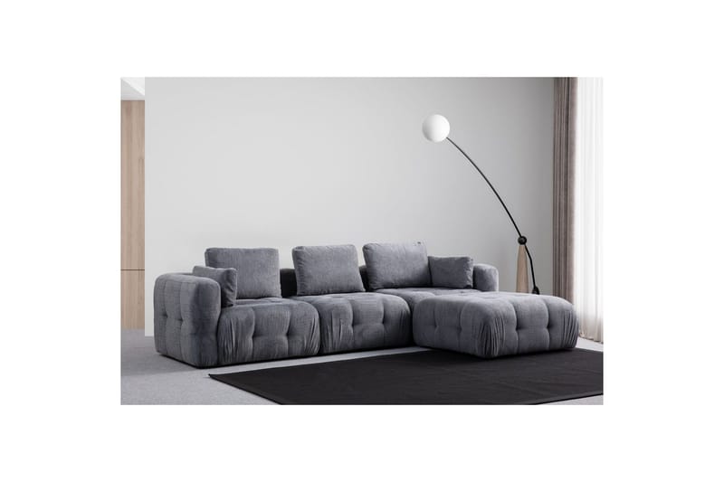 Yvara Soffa med Divan 4-sits - Grå - Möbler - Soffa - Divansoffor & schäslongsoffa