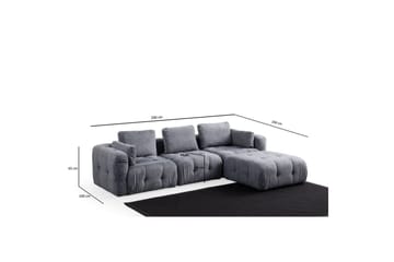 Yvara Soffa med Divan 4-sits - Grå - Möbler - Soffa - Modulsoffor - Komplett modulsoffa