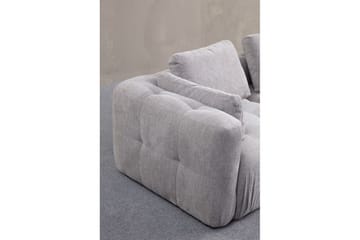 Yvara Soffa med Divan 4-sits - Ljusgrå - Möbler - Soffa - Modulsoffor - Komplett modulsoffa