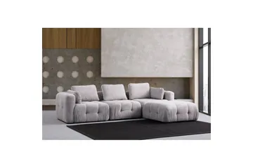 Yvara Soffa med Divan 4-sits - Ljusgrå - Möbler - Soffa - Modulsoffor - Komplett modulsoffa