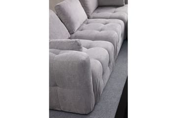 Yvara Soffa med Divan 4-sits - Ljusgrå - Möbler - Soffa - Modulsoffor - Komplett modulsoffa